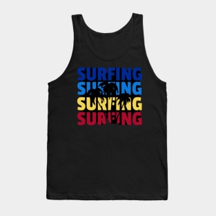 Surfing, Surfing, and Surfing Tank Top